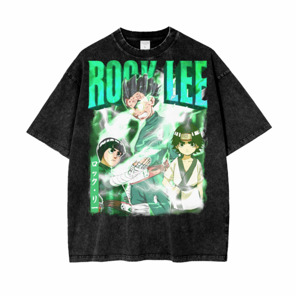 Rock Lee Naruto Oversize Snow Washed T-Shirt