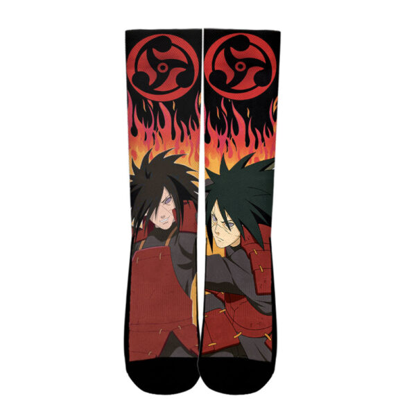 Madara Uchiha Socks NRT Custom Anime Socks Flames Style