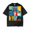 Straw Hats One Piece Acid Wash Oversize T-Shirt