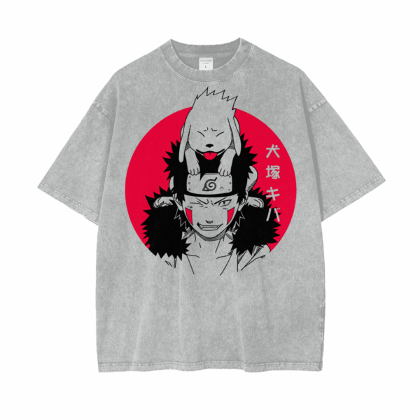 Kiba Naruto Oversize Snow Washed T-Shirt