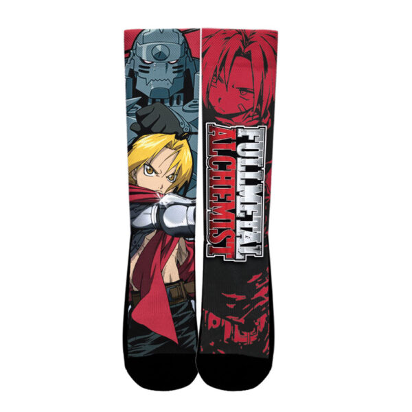 Alphonse Elric and Edward Elric Socks Fullmetal Alchemist Custom Anime Socks Manga Style