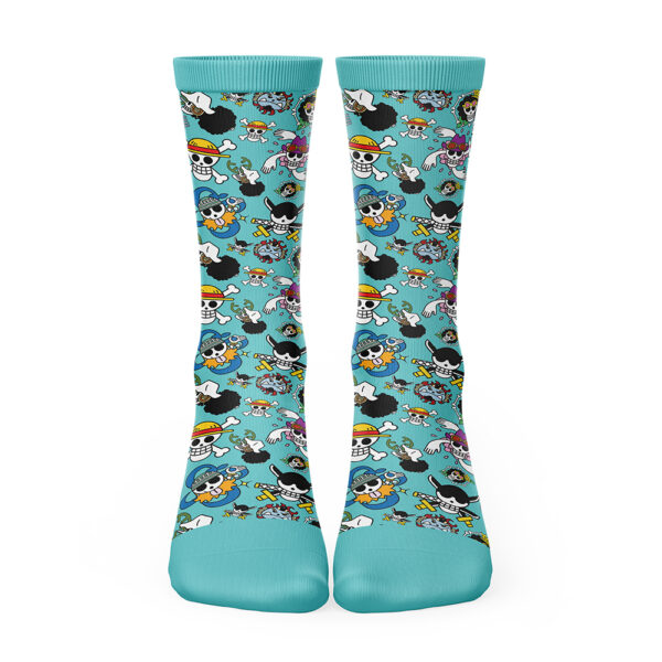 Straw Hats Jolly Roger Pattern One Piece Pirates Socks