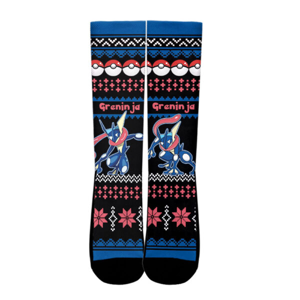 Greninja Socks Pokemon Custom Ugly Christmas Anime Socks